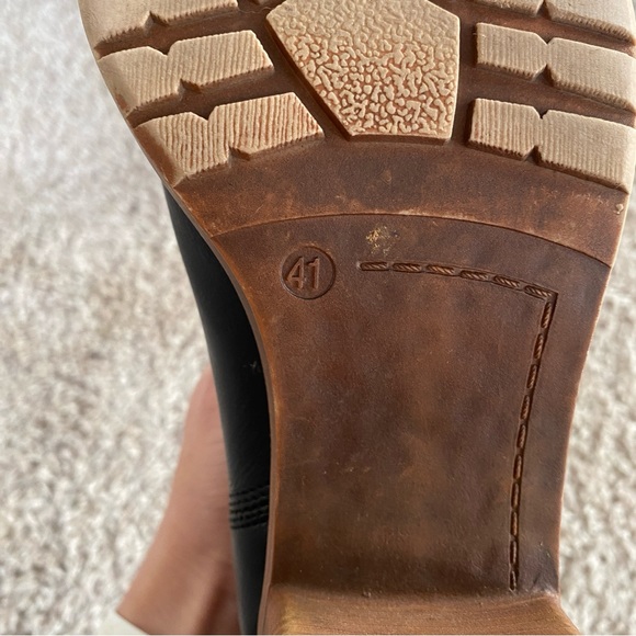 Black and Brown European Ankle Booties Size 41 Size 10.5 - Picture 7 of 11
